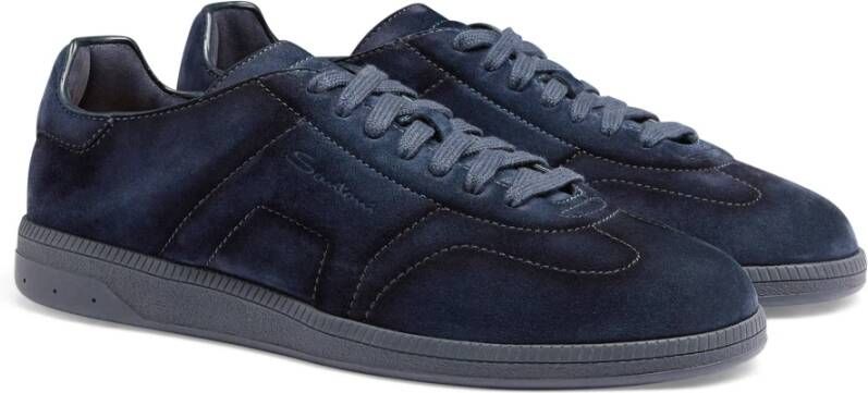 Santoni Heren suède sneaker