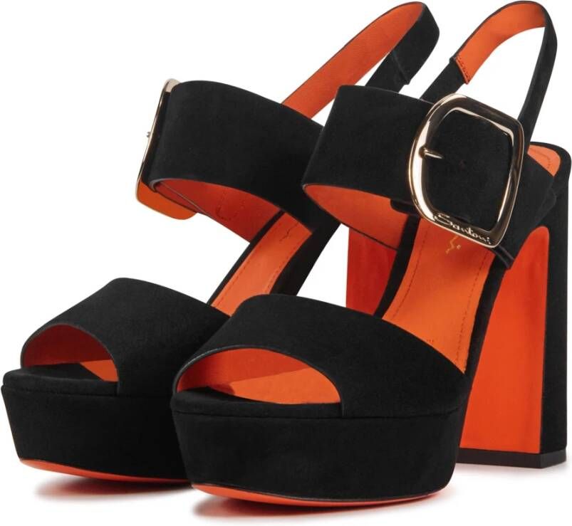Santoni High Heel Sandals Zwart Dames