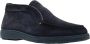 Santoni Italiaanse Leren Enkellaarzen Blue Heren - Thumbnail 2