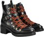 Santoni Italiaanse Leren Enkellaarzen Heather Stijl Black Dames - Thumbnail 2