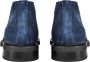 Santoni Italiaanse Leren Veterschoenen Blue Heren - Thumbnail 3