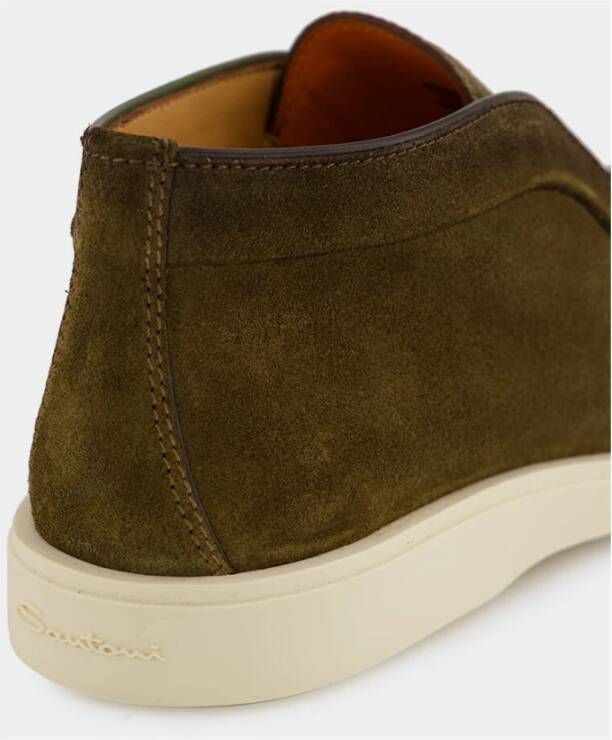 Santoni Khaki Suede Desert Boots