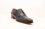 Santoni Klassieke Blauwe Leren Schoenen Blue Heren - Thumbnail 2