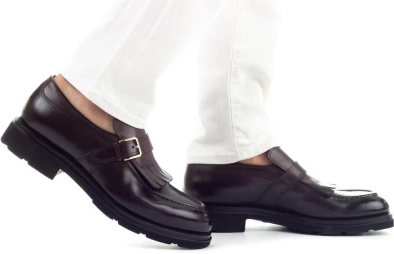 Santoni Klassieke leren loafers