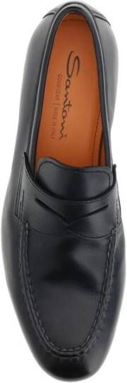 Santoni Klassieke leren loafers met zichtbare stiksels - Foto 2