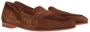 Santoni Klassieke Penny Loafer in Lichtbruin Suède Brown Dames - Thumbnail 2