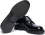 Santoni Leren Derby schoen voor heren Black Heren - Thumbnail 2