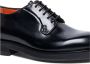 Santoni Leren Derby schoen voor heren Black Heren - Thumbnail 3