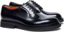 Santoni Leren Derby schoen voor heren Black Heren - Thumbnail 4
