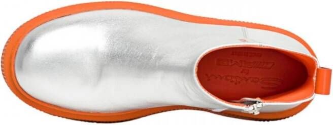 Santoni Leren Enkellaarzen Gray Dames