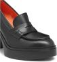 Santoni Leren hoge hak pomp Black Dames - Thumbnail 2