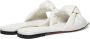 Santoni Leren Knoop Slide Sandaal White Dames - Thumbnail 2