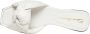 Santoni Leren Knoop Slide Sandaal White Dames - Thumbnail 4