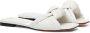 Santoni Leren Knoop Slide Sandaal White Dames - Thumbnail 5