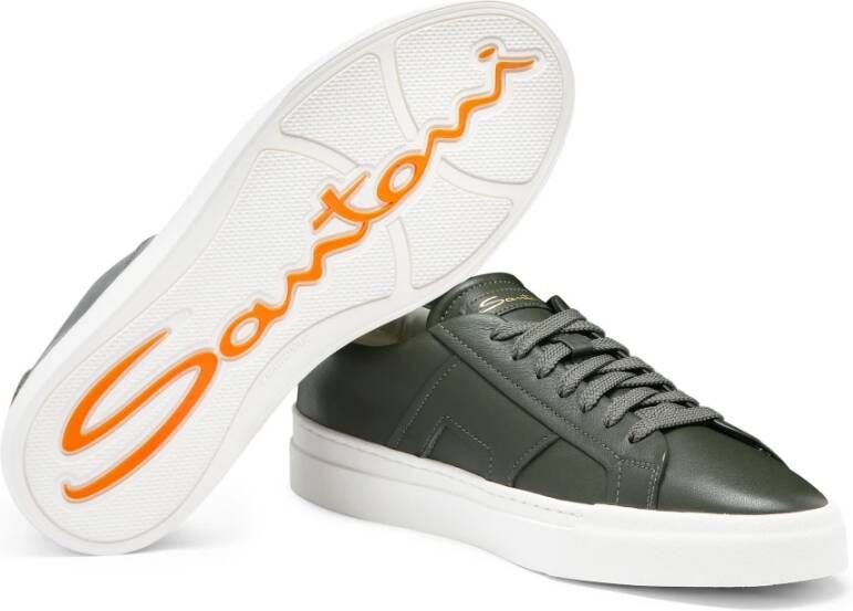 Santoni Leren sneaker voor heren