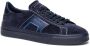 Santoni Leren Sneaker Blue Heren - Thumbnail 3