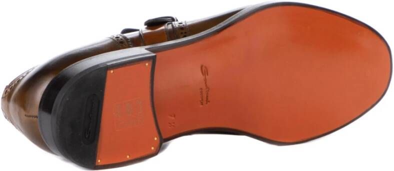 Santoni Leren Zakelijke Schoenen met Franjes