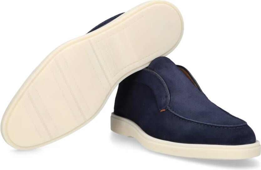 Santoni Desert Boot Suède Enkellaarzen Blauw Heren