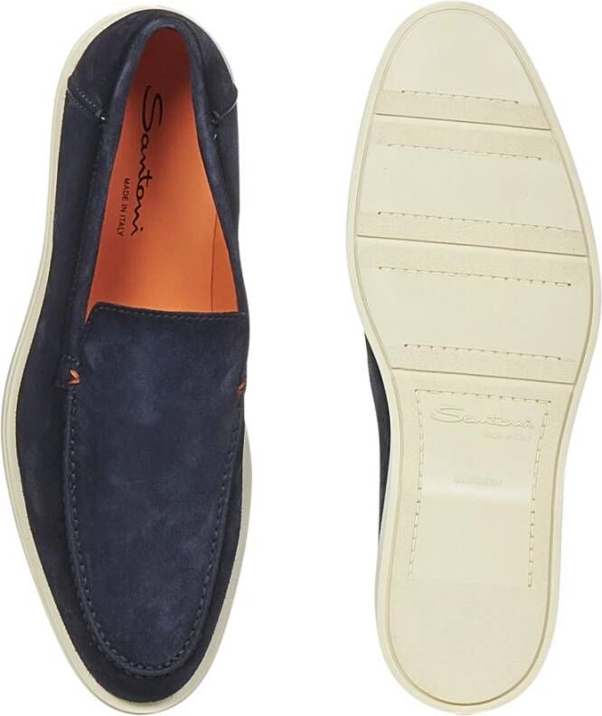 Santoni Loafers Blue Heren