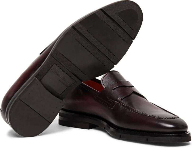 Santoni Loafers Red Heren