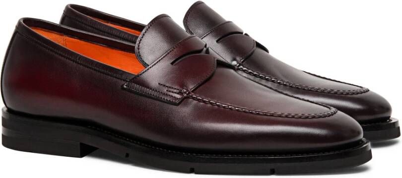 Santoni Loafers Red Heren