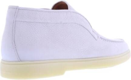 Santoni Leren Loafers voor Vrouwen White Dames