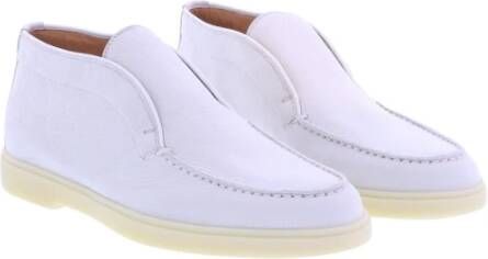 Santoni Leren Loafers voor Vrouwen White Dames
