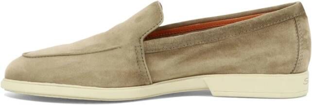 Santoni Malibu Suède Loafers Beige Heren