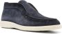 Santoni Marineblauwe Leren Loafers Blue Heren - Thumbnail 2