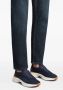 Santoni Marineblauwe Sneakers met Geperforeerde Details - Thumbnail 2