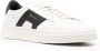 Santoni Witte Lage Sneakers van Leer met Dubbele Gesp Detail White Heren - Thumbnail 9