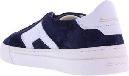 Santoni Leren Sneakers voor Heren Mbgt21870 Blauw Heren