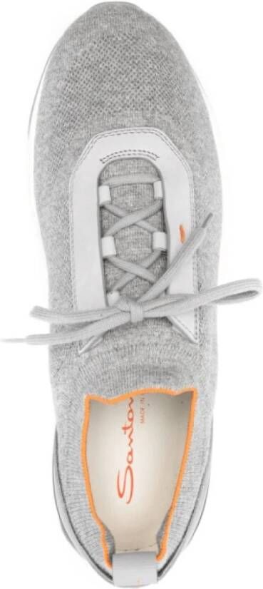 Santoni Mélange Ribgebreide Sneakers