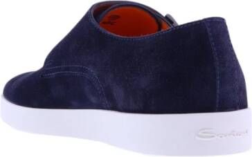 Santoni Stijlvolle heren sneakers van leer Blauw Heren