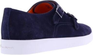 Santoni Stijlvolle heren sneakers van leer Blauw Heren