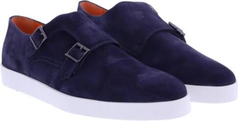 Santoni Stijlvolle heren sneakers van leer Blauw Heren