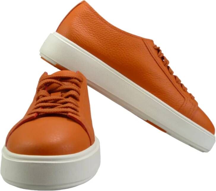 Santoni Oranje Sneakers voor een Stijlvolle Look