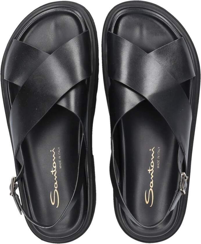 Santoni Platte sandalen Zwart Dames