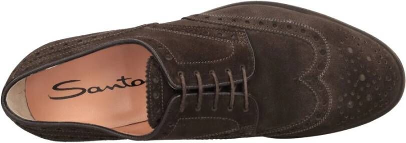 Santoni Platte schoenen Bruin