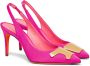 Santoni Elegante Grosgrain Slingback Pumps Paars Dames - Thumbnail 3