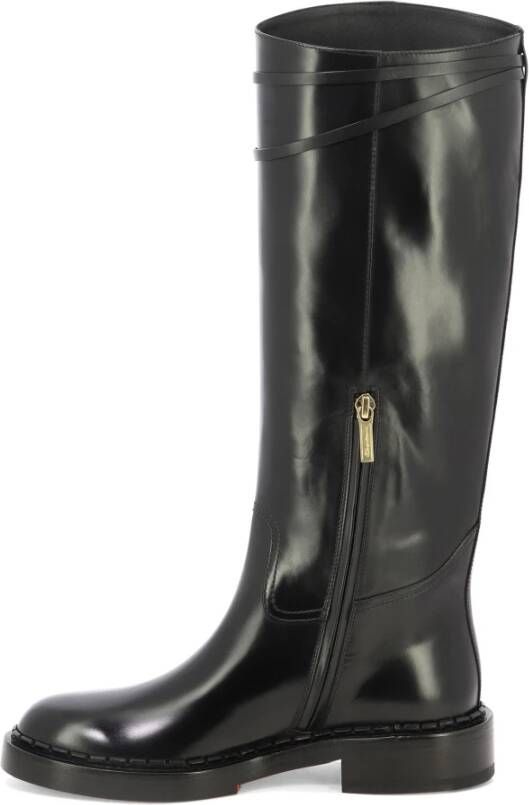 Santoni Riderbo Leren Laarzen Black Dames