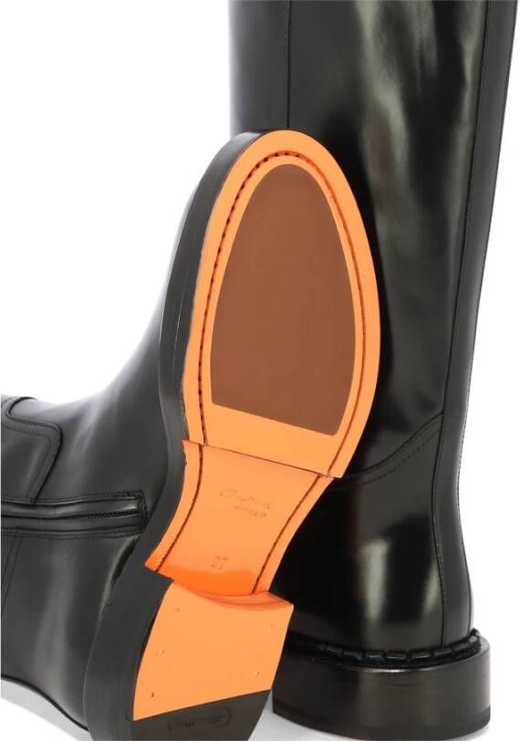 Santoni Riderbo Leren Laarzen Black Dames