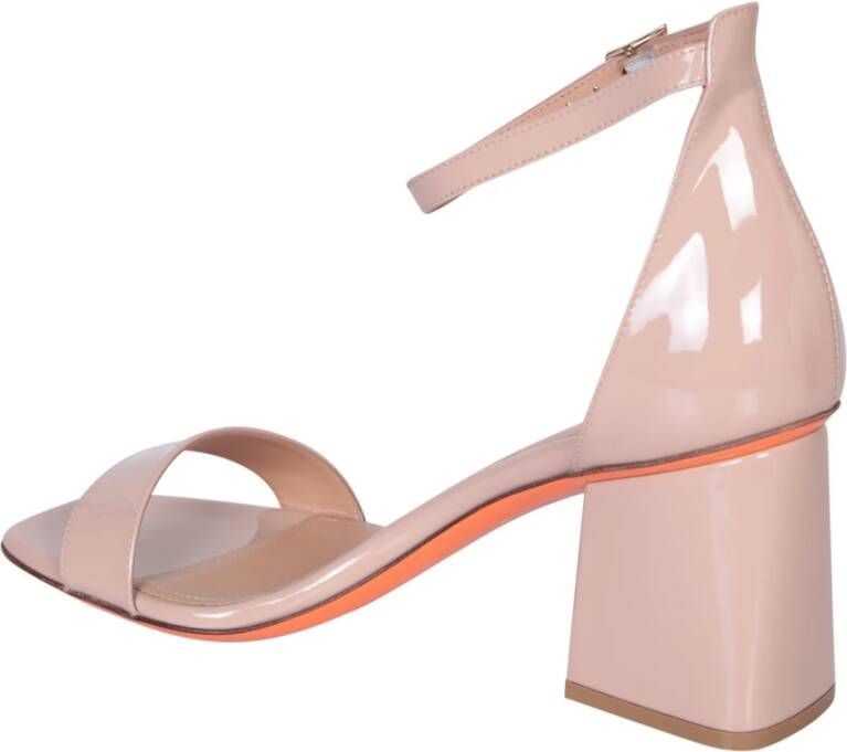 Santoni Roze Leren Sandalen voor Vrouwen