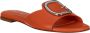 Santoni Zomerse Stijl Sliders Orange Dames - Thumbnail 4