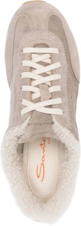 Santoni Shearling Veterschoenen Bruin