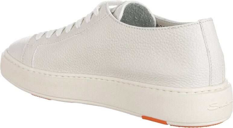 Santoni Verhoog je stijl met leren sneakers Wit Heren