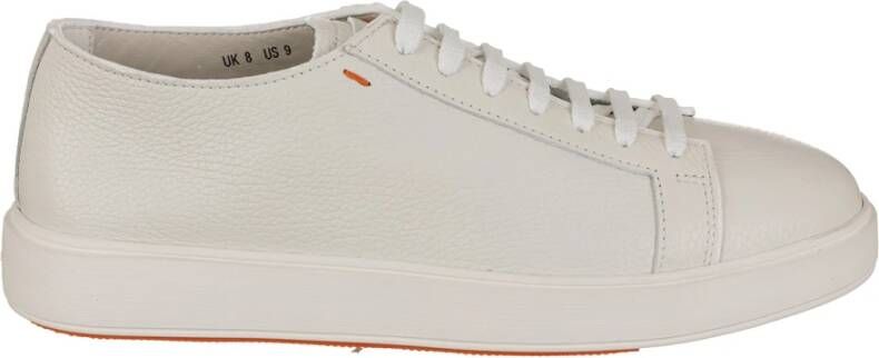 Santoni Klassieke Clean Icon Sneaker Wit Heren