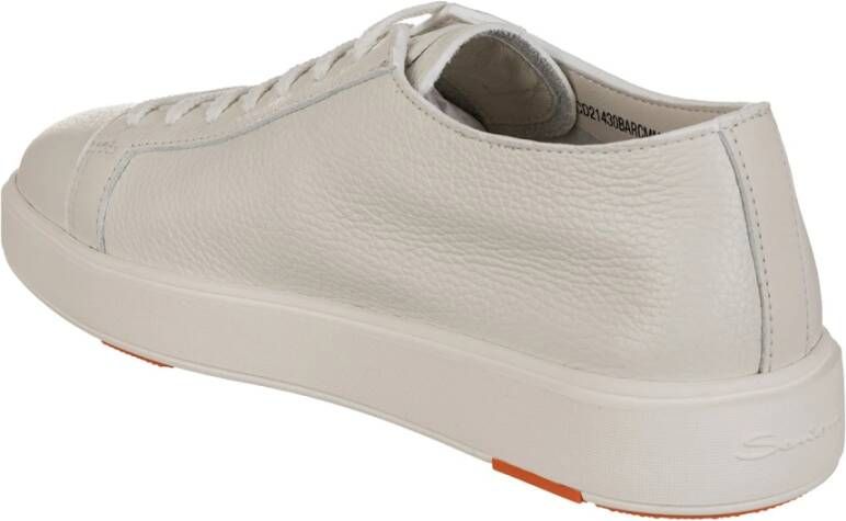 Santoni Klassieke Clean Icon Sneaker Wit Heren