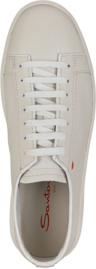 Santoni Klassieke Clean Icon Sneaker Wit Heren