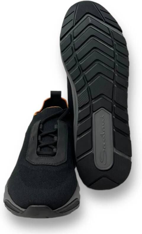 Santoni Detecor Sneakers Stijlvol en Comfortabel Zwart Heren